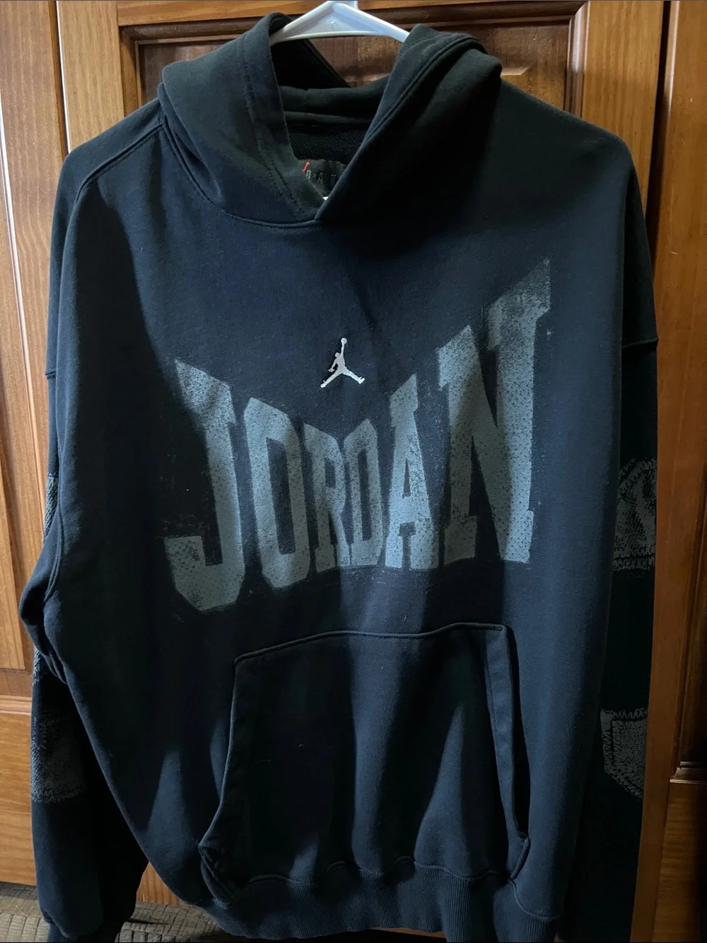 Jordan Black Graphic Hoodie with Jumpman Logo